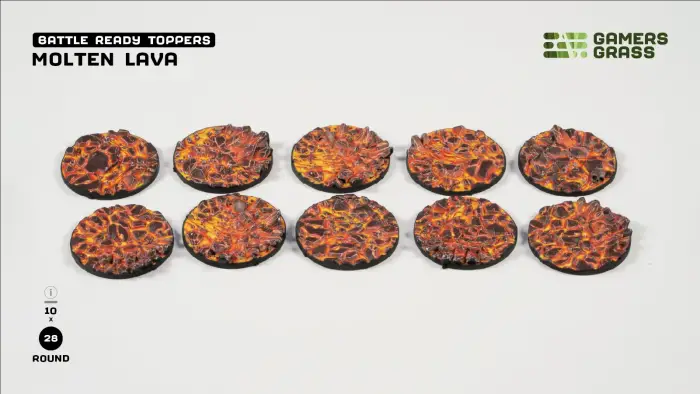 Molten Lava – Round 28mm (x10)